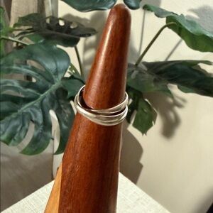 Thin minimal rings .925 sterling Silver Women's fidget Ring 7